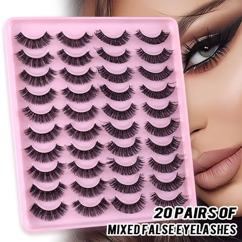 Ciglia Finte Russian DD Curl In Fibra Sintetica Naturale Folta Ciglia Riutilizzabili 8D Faux Mink Trucco Beauty Tools Donna