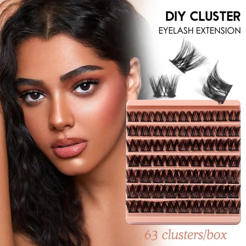 DIY Segmentierte Cluster Wimpern Natürlich Dicht Überkreuzte Falsche Wimpern 7 Reihen Handgefertigte Make-up-Werkzeuge