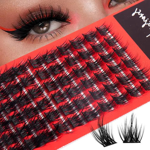 Professional Segmented Cluster False Eyelashes Synthetic Fiber Natural Long Voluminous DIY Lash Extensions For Women Makeup Tool