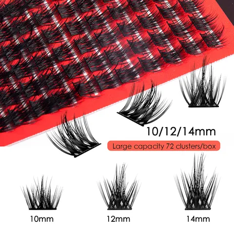 Professional Segmented Cluster False Eyelashes Synthetic Fiber Natural Long Voluminous DIY Lash Extensions For Women Makeup Tool