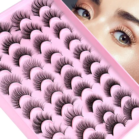 Selezione Mista Ciglia Finte 3D Finto Visone Fibra Artificiale Naturale Folte Ricce Per Donna Trucco Festa Matrimonio