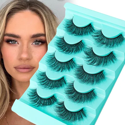 Faux Mink False Eyelashes Natural Long Fluffy Volume Wispy Lashes Set For Women Daily Party Eye Makeup Beauty Tools