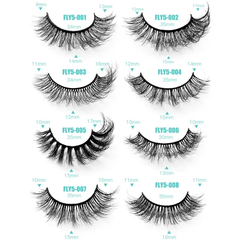Faux Mink False Eyelashes Natural Long Fluffy Volume Wispy Lashes Set For Women Daily Party Eye Makeup Beauty Tools