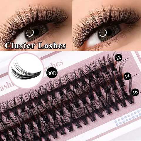 DIY Cluster Wimpers Verlenging Kit Individuele Valse Wimpers Set Met Lijm Pincet En Borstel Professionele Zwarte Wimpers Tools