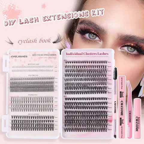 DIY Wimperclusters Kit 30D 40D Individuele Wimpers Mix 5-16mm Met Lijm Verwijderaar Pincet Wimperextensions Set Tools