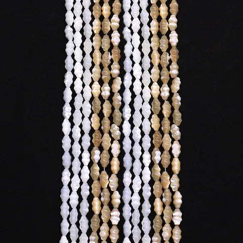 Natural Sea Shell Trochus Shell Spindle Shape Loose Beads For DIY Jewelry Making Necklaces Bracelet Accessory Pupa Beads