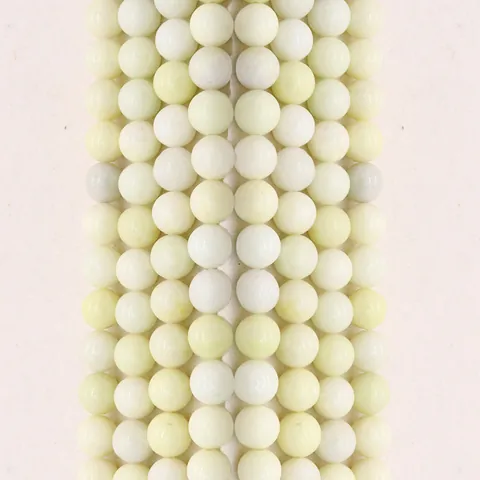 Natural Ivory Jade Polished Round Loose Beads DIY Jewelry Making Components Necklace Bracelet Earring DIY Accessories
