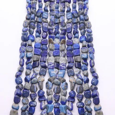 Perles de Lapis-lazuli Naturelles Irrégulières pour Création de Bijoux DIY Rang de Pierres Polies de Forme Libre
