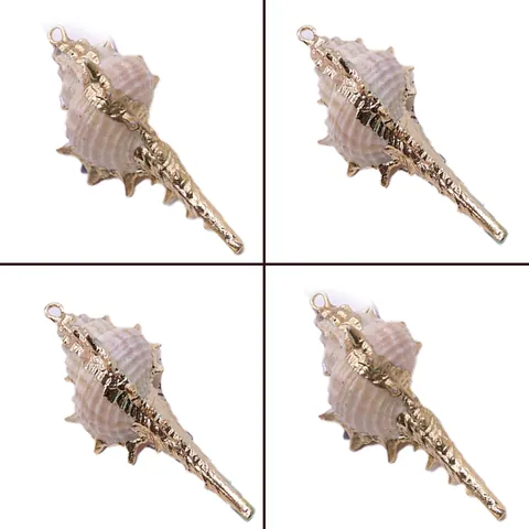 Natuurlijke Schelp Conch Hanger Met Vergulde Rand Voor DIY Sieraden Maken Ketting Accessoires Slakkenhuis Bedels
