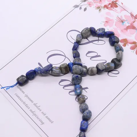 Perles de Lapis-lazuli Naturelles Irrégulières pour Création de Bijoux DIY Rang de Pierres Polies de Forme Libre