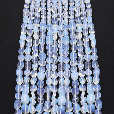 Pierre Naturelle Opalite Perles en Vrac Irrégulier Poli Translucide Perles pour DIY Fabrication de Bijoux Accessoires