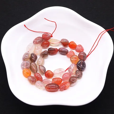 Natuursteen Onregelmatige Agaat Kralen Voor DIY Sieraden Maken Gepolijste Vrije Vorm Losse Kralen 10-12mm Rode Karneol