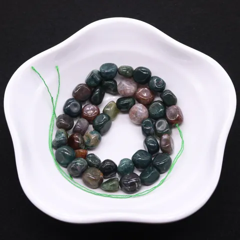 Natural Indian Agate Irregular Loose Beads Polished Pebble Stone Beads For Jewelry Making DIY Necklaces Bracelets Accessories
