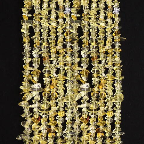 Natural Stone Irregular Citrine Chips Beads Yellow Crystal Loose Beads For DIY Jewelry Making Accessories