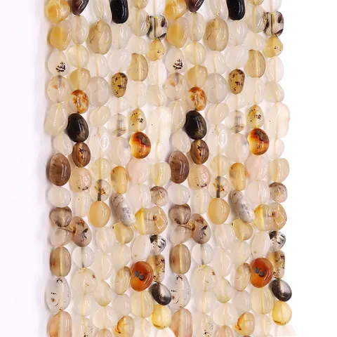 Natural Stone Irregular Agate Loose Beads Polished Water Grass Agate For DIY Jewelry Making Bracelet Necklace Accessories