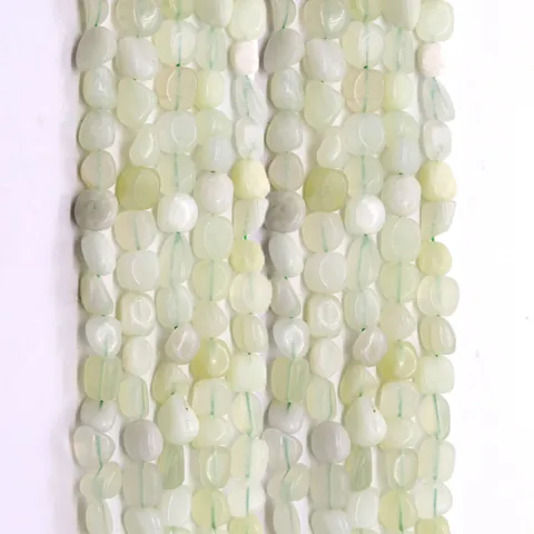Perles en Vrac en Pierre Naturelle Aventurine Verte Irregulière Polies Roulées Forme Galet Pour Accessoires de Fabrication de Bijoux DIY Style Baroque Fil de Pierres