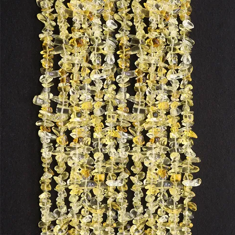Natural Stone Irregular Citrine Chip Beads For DIY Jewelry Making Polished Yellow Crystal Gravel Strand For Necklace Bracelet Women