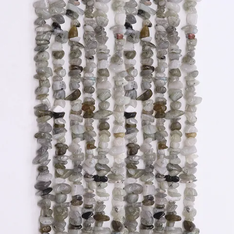 Natural Labradorite Irregular Stone Chips Loose Beads For DIY Jewelry Making Polished Flashy Gemstone Strand Accessories