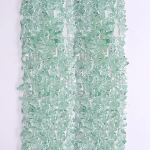 Natural Stone Green Crystal Irregular Loose Beads For DIY Jewelry Making Polished Semi Precious Stone Strand Craft Accessory