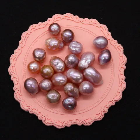 Süßwasserperle Barocche di Acqua Dolce Viola Naturali Süßwasserperle Sciolte Edison Irregolari per Accessori Creazione Gioielli Fai da Te