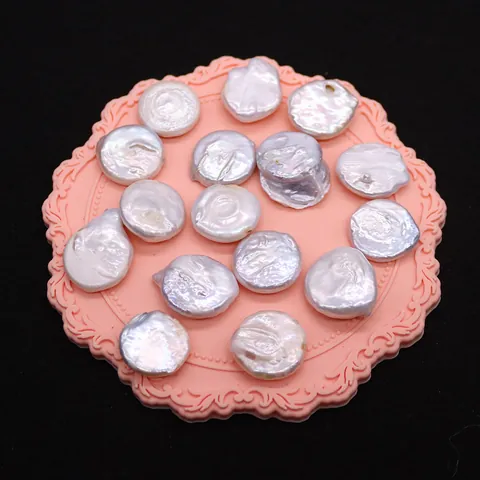 Perline Sciolte in Perla Naturale d'Acqua Dolce Barocca a Forma di Bottone Perla Coltivata Irregolare per Creazione Gioielli DIY Artigianato Matrimonio