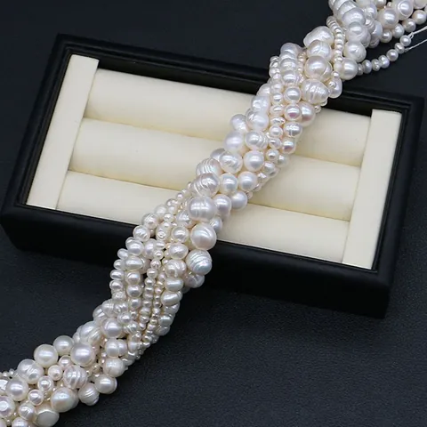 Natural Freshwater Pearl Near Round Cultured Loose Beads For DIY Necklace Bracelet Jewelry Making Accessories Supplies