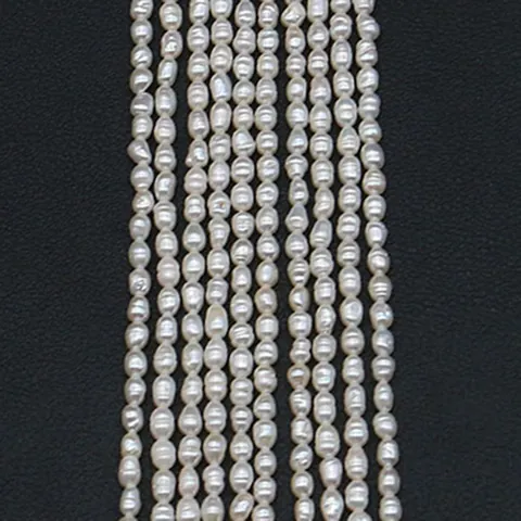 Cuentas de Perlas Artificiales Naturales Forma de Arroz Barroco Perlas Artificiales Pequeñas Sueltas para Hacer Joyas DIY Collar Pulsera