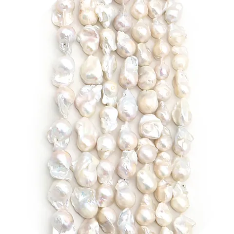 Perles de Culture d'Eau Douce Naturelles Baroques Irrégulières Perles en Vrac pour DIY Collier Bracelet Bijoux Blanc