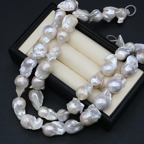 Perles de Culture d'Eau Douce Naturelles Baroques Irrégulières Perles en Vrac pour DIY Collier Bracelet Bijoux Blanc