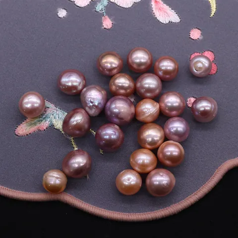 Natural Purple Freshwater Edison Pearl Loose Beads High Luster Undrilled Cultured Pearl For DIY Jewelry Making Wedding Gift