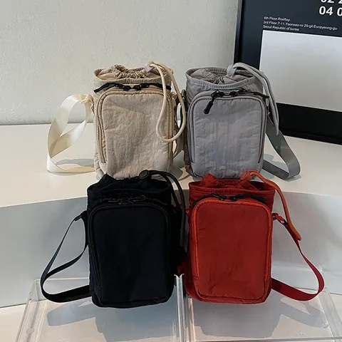 Wasserdichte Nylon Handy Umhängetasche Tragbarer Kordelzug Trinkflaschenbeutel Für Outdoor Sport Laufen Yoga Damen Herren