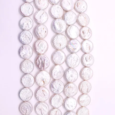 Natural Freshwater Cultured Pearl Button Coin Beads Irregular Baroque Loose Beads For Jewelry Making DIY Bridal Wedding Accessory