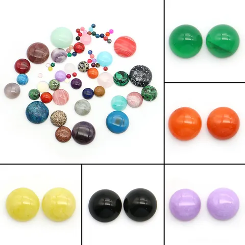 Pietra Naturale Tonda Cabochon Agata Cristallo Occhio Di Tigre Retro Piatto Lucidato Pietre Per DIY Gioielli Creazione Accessori