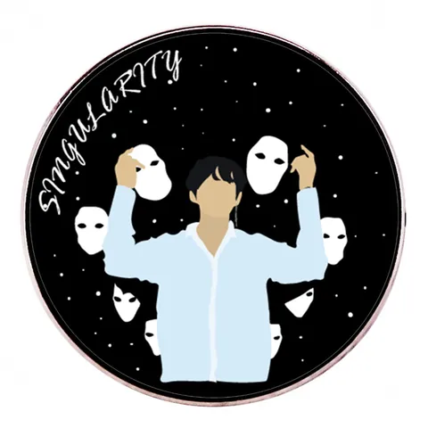 Artistic Character Enamel Brooch Pin Alloy Starry Figure Mask Badge For Music Fans Lapel Pin Jewelry Decoration Gift