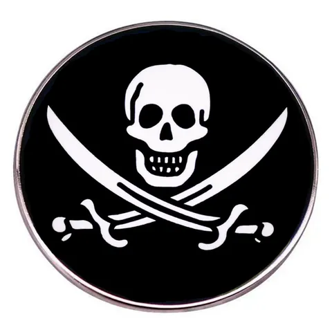 Pin's Punk Pirate Crâne Épées Croisées Émail Rock Band Alliage Métal Broche Badge pour Vêtements Sacs Bijoux Mode Unisexe