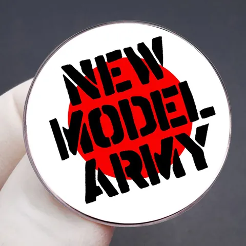 Spilla Tonda in Lega di Zinco Stile Punk Rock Britannico Accessorio per Fan della Musica Decorazione per Zaino Abbigliamento