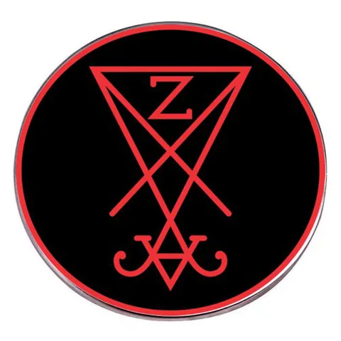 Broche Sceau De Lucifer Punk Rock Badge En Métal Émaillé Pour Les Fans De Musique Épinglette De Groupe Bijoux Occultes Gothiques Cadeau Unisexe