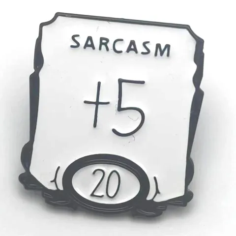 Humorvoller Sarkasmus Emaille Pin RPG Stil Schild Abzeichen Legierung Lackierte Brosche Schwarz Weiß Zubehör Für Rucksack Kleidung