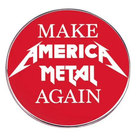 Spilla in Metallo Rotonda Make America Metal Again Spilla in Lega Stile Rock Band Heavy Metal per Gioielli Unisex Regalo