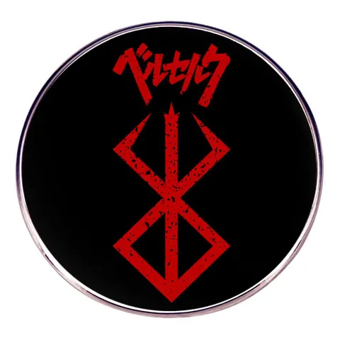Dark Anime Theme Alloy Brooch Pin Round Metal Badge For Clothing Backpack Accessories Decorative Enamel Lapel Pin Jewelry