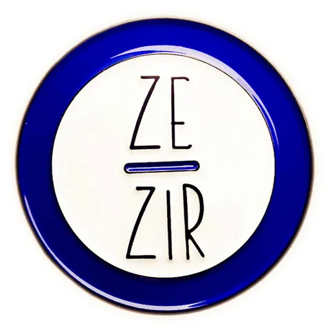 Round Enamel Pin Ze Zir Pronoun Badge Alloy Metal Brooch Minimalist Gender Identity Identity Accessory Jewelry Gift