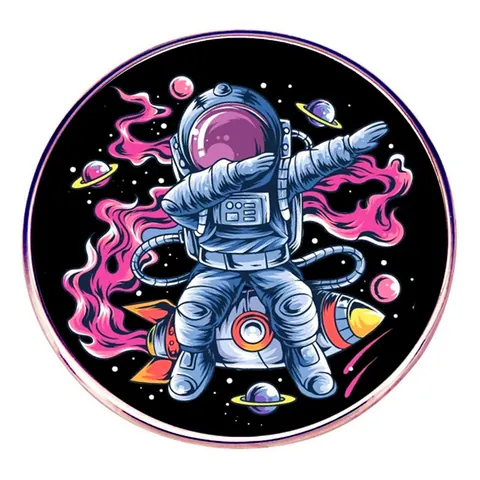 Cartoon Astronaut Rocket Dab Enamel Pin Brooch Alloy Universe Galaxy Badge For Clothes Backpack Accessories Unisex Jewelry Gift