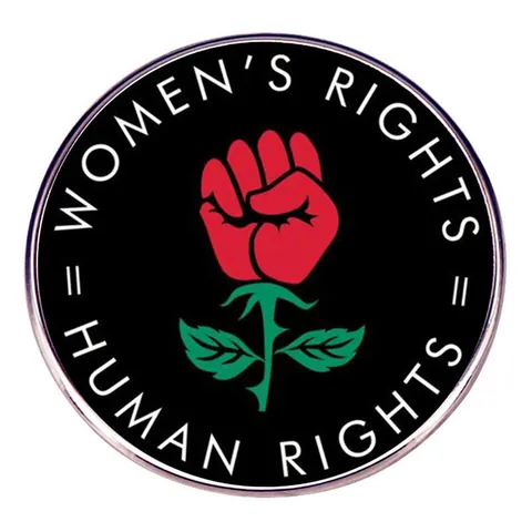 Frauenrechte Menschenrechte Emaille Pin Legierung Rose Faust Brosche Abzeichen Für Kleidung Taschen Feministische Schmuck Geschenk