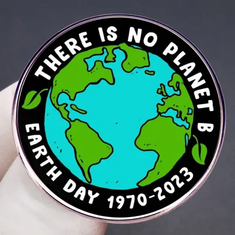 Broche en Émail There Is No Planet B Jour De La Terre Badge Terre Ronde Protection De L'environnement Épingle En Alliage Pour Vêtements Sacs À Dos Bijoux Unisexe