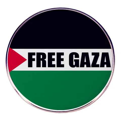 Broche Ronde en Métal Free Gaza Épinglette aux Couleurs du Drapeau Palestinien Badge Émaillé Accessoire Bijoux pour Hommes Femmes