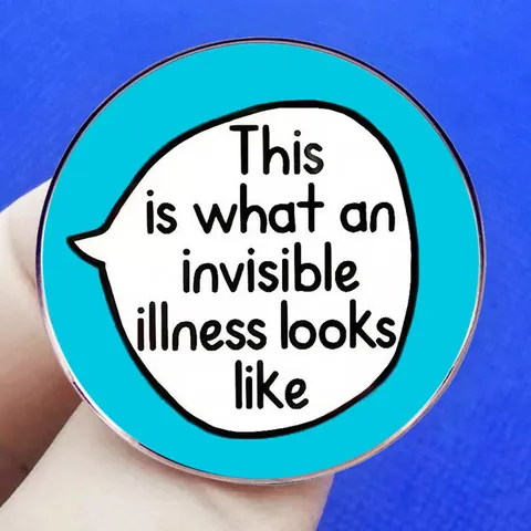 This Is What An Invisible Illness Looks Like Enamel Pin Alloy Brooch Blue Speech Bubble Badge For Clothes Backpack Accessories Gift