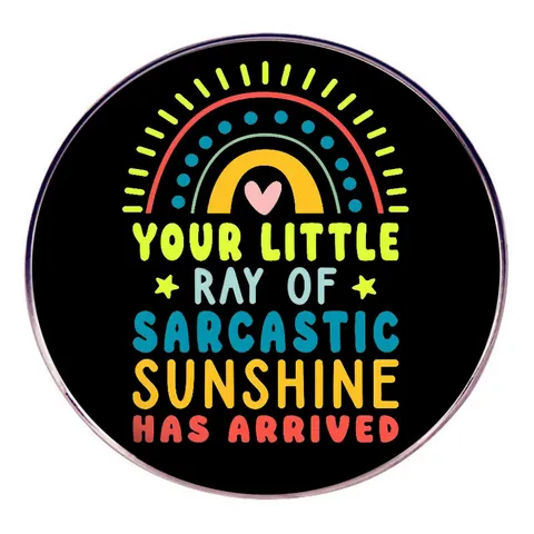 Spilla Smaltata Your Little Ray Of Sarcastic Sunshine Arcobaleno Cuore Lega Spilla Regalo Sarcastico Divertente Per Zaino