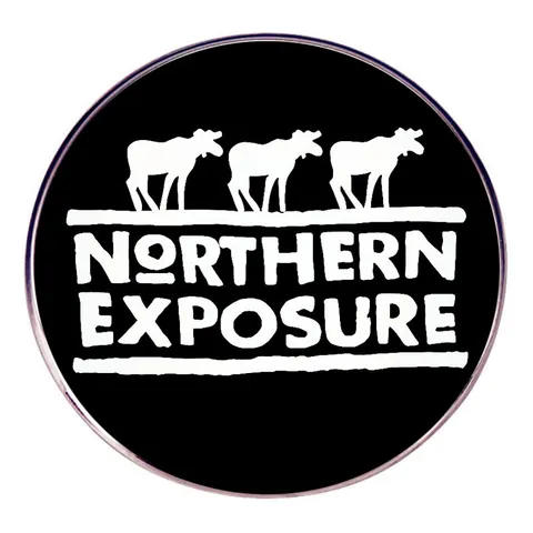 Northern Exposure Moose Brooch Pin Round Alloy Metal Badge For Men Women Outdoor Casual Jewelry Gift
