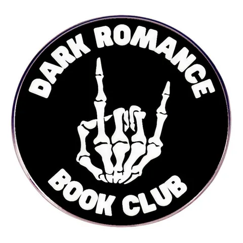 Dark Romance Book Club Enamel Pin Skeleton Hand Gesture Alloy Brooch Gothic Punk Badge For Clothing Backpack Accessories Gift
