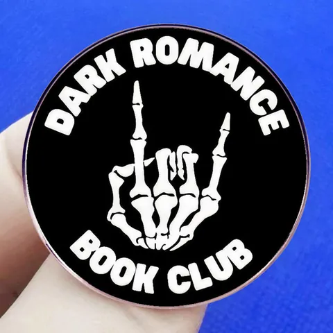 Dark Romance Book Club Enamel Pin Skeleton Hand Gesture Alloy Brooch Gothic Punk Badge For Clothing Backpack Accessories Gift